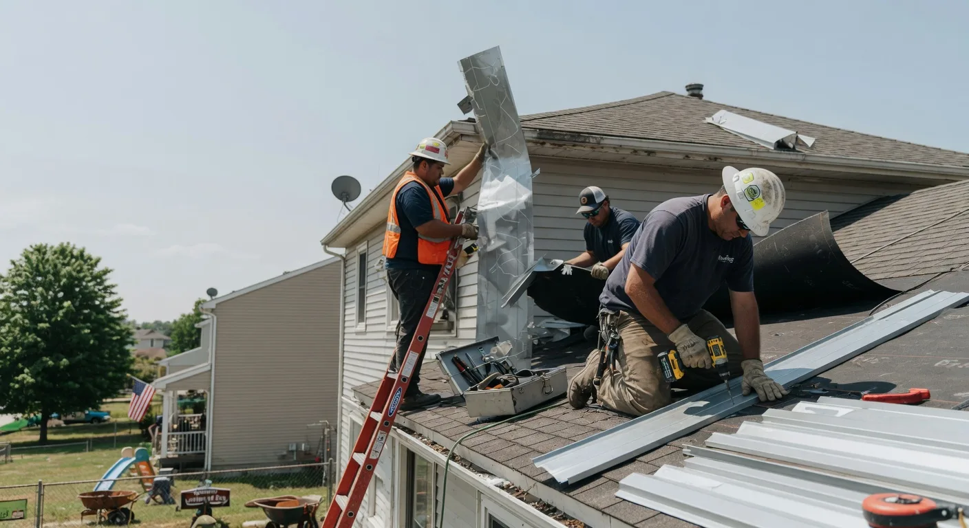 Storm Damage Metal Roof Repair in South Hero, VT